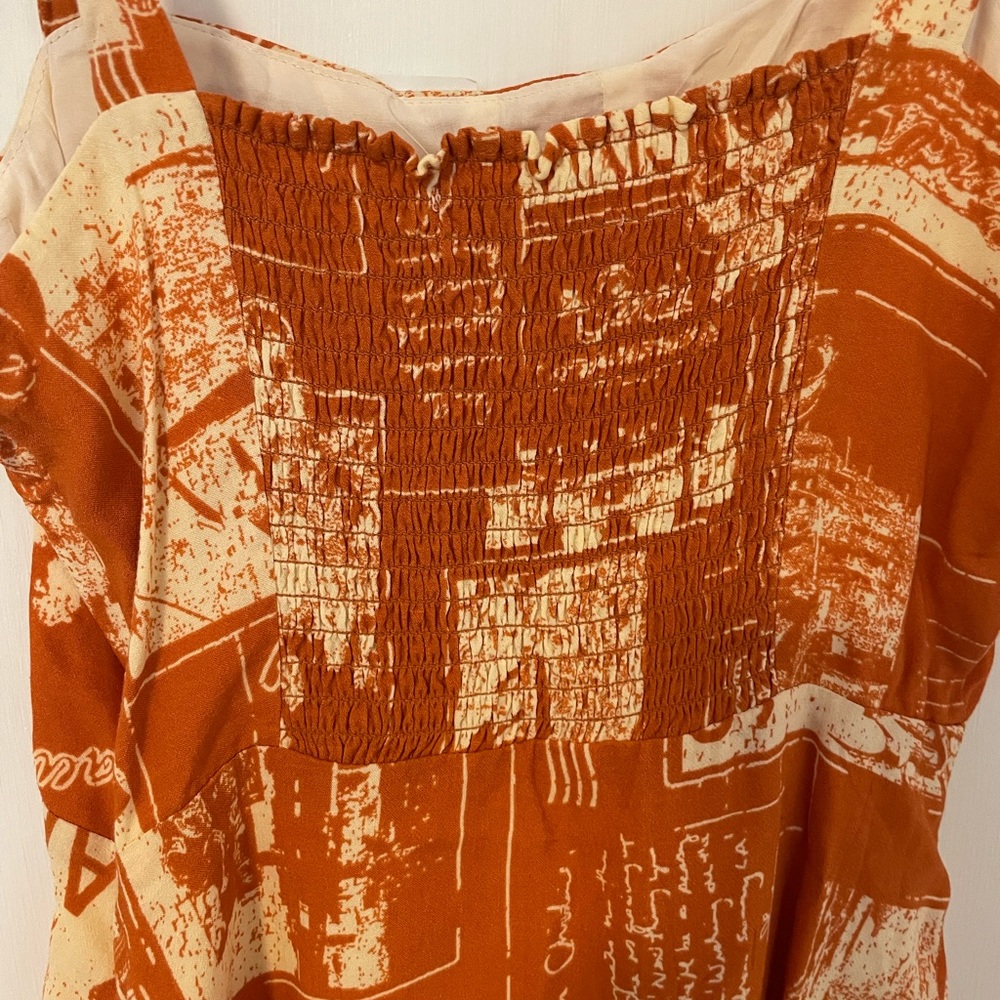 Urban Outfitters Jolene postcard print linen mini dress - Picture 6 of 6